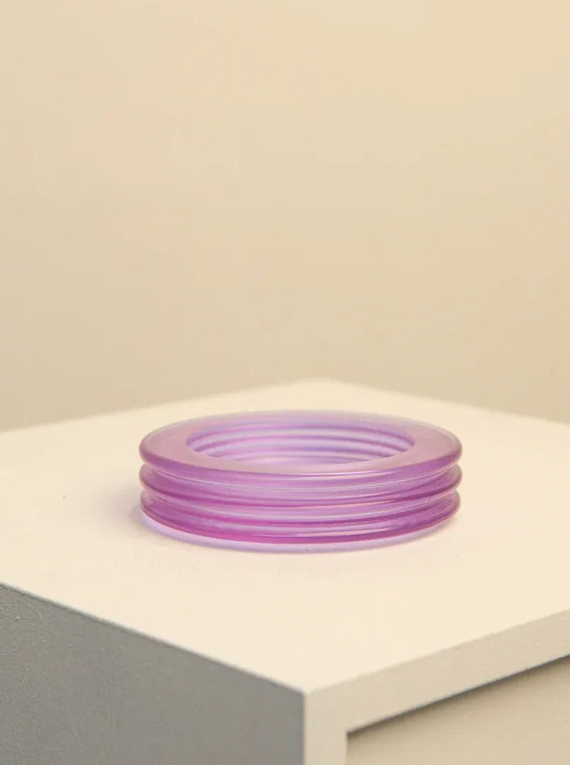 Onda Vide Poche by Sergio Asti for Arnolfo di Cambio 70's glass decorative dish in blue and green swirls