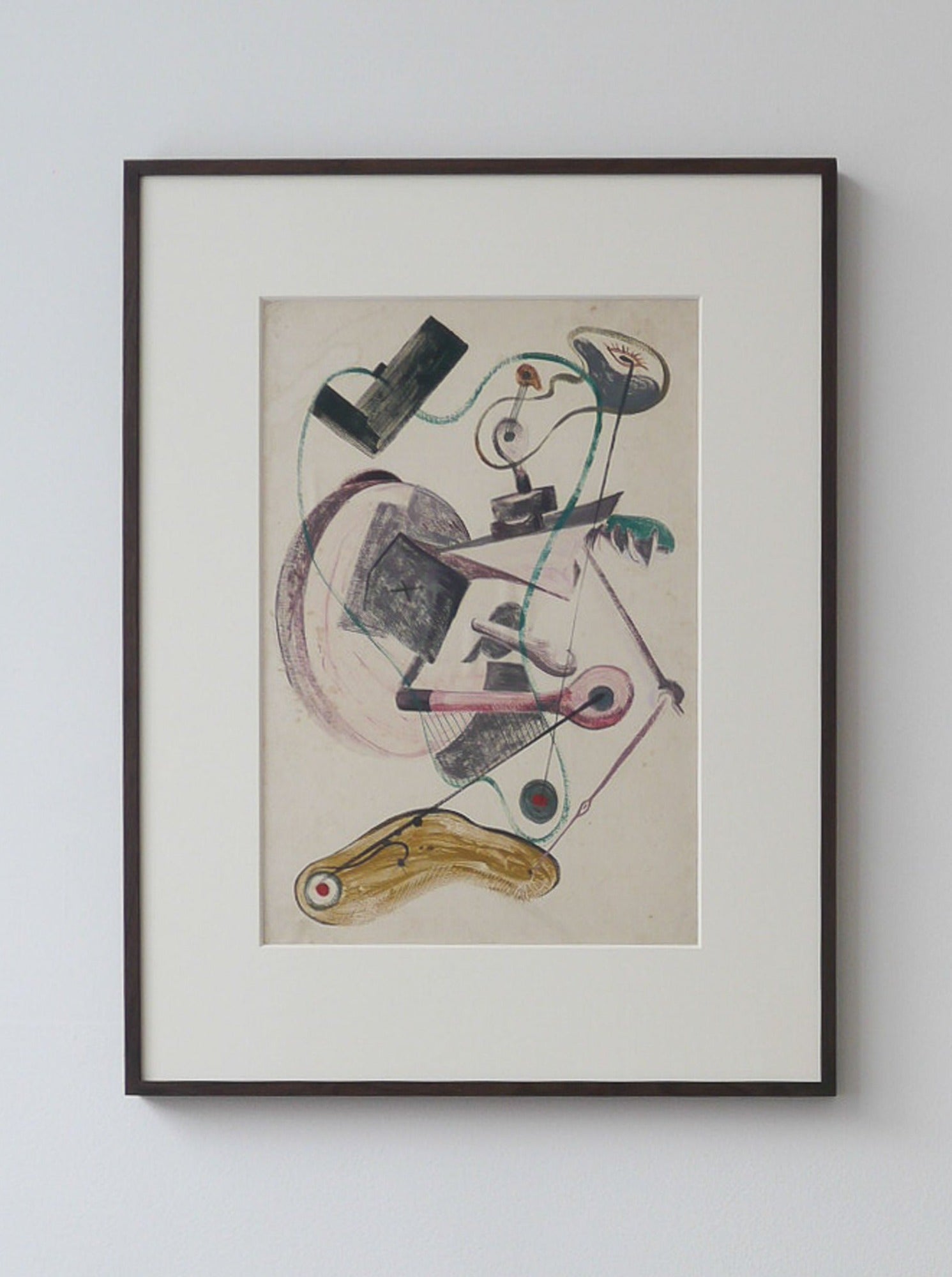 Surrealist 1930s art print with abstract shapes and dreamlike imagery