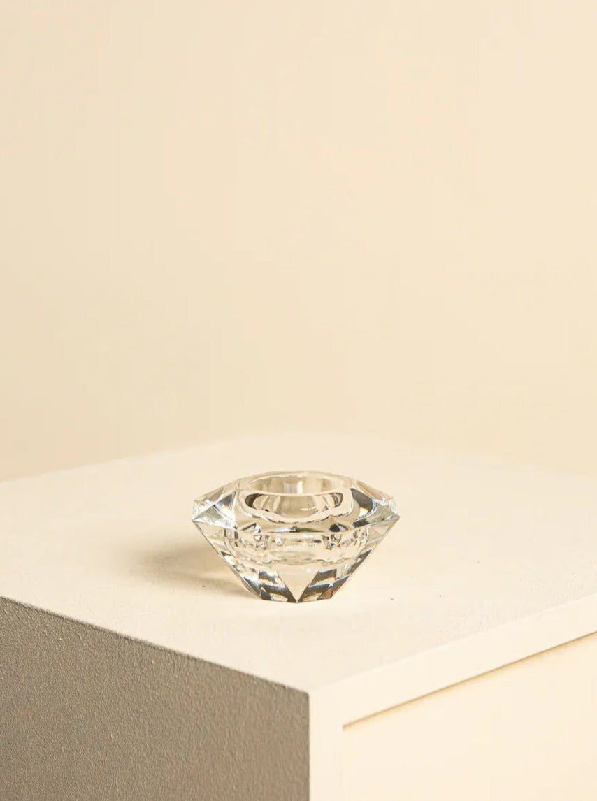 Vintage 1960's Flavio Poli transparent Diamant storage tray for organizing items