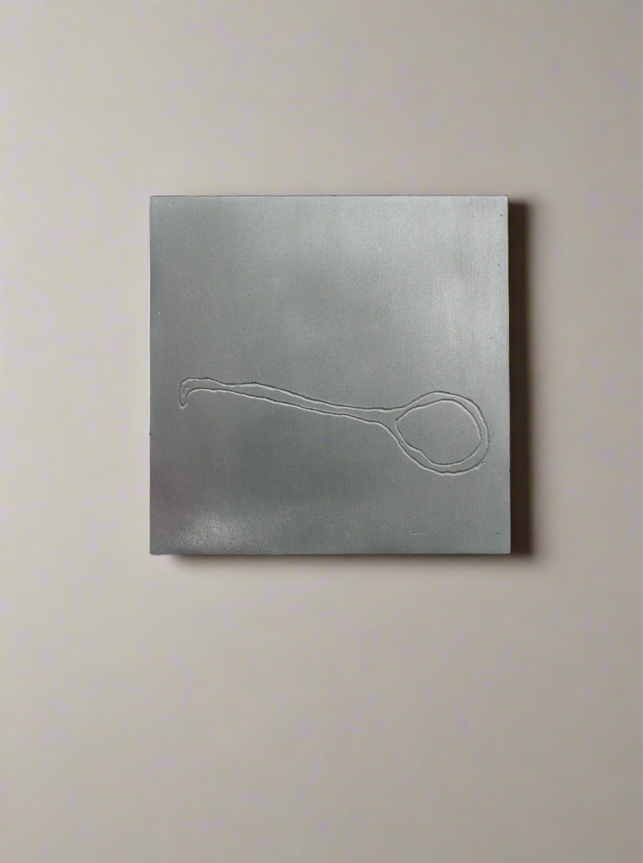 Handcrafted Spoon Tile Aluminium Sculpture with intricate design and shiny finish