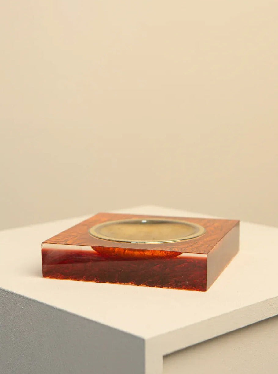 Vintage 1970s Smoked Plexiglass Tray for Adeglas Torino Barware Collection