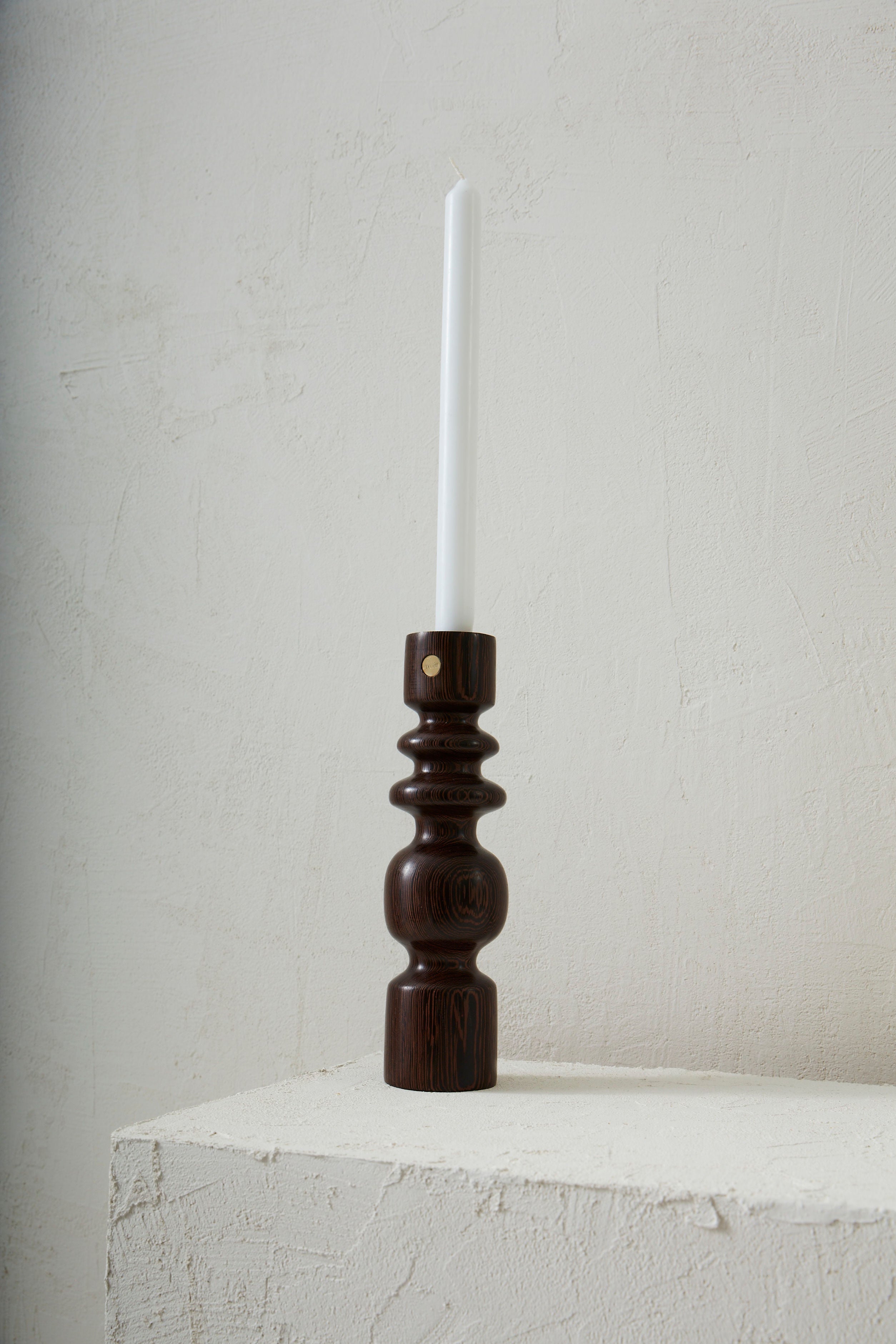 Candle Holders Candleholder Olympe Wengé Big Romie Objetti