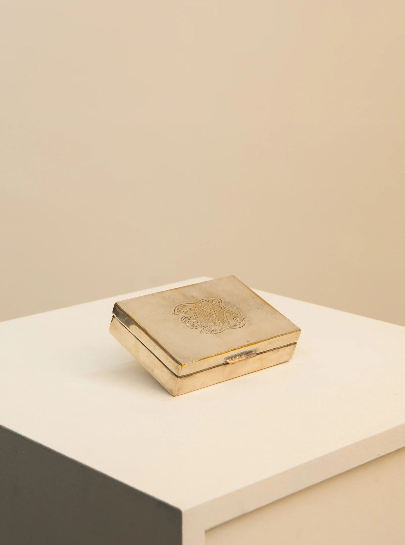 Vintage 1960's Royal Family Sheffield Silver Box with Intricate Floral Design and Hinged Lid