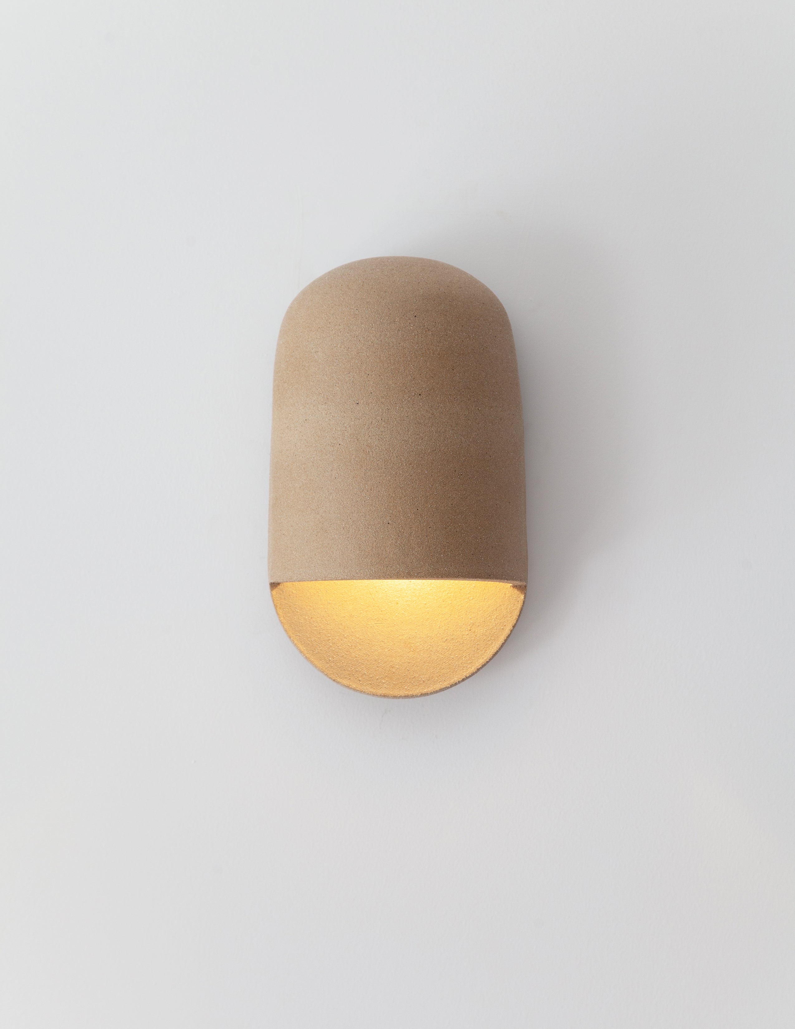 Tera Sconce Unglazed — close-up