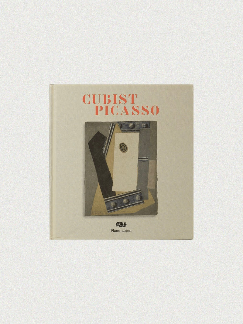 Cover of the "Cubist Picasso Book" from Boga Avante Shop, adorned with Pablo Picasso's quintessential cubist art. The cover displays abstract geometric shapes in subdued tones such as black, gray, beige, and white.