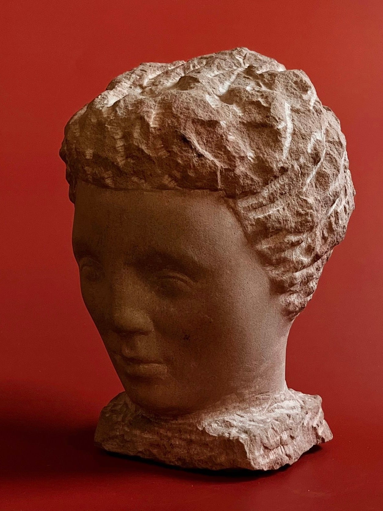 Stone Bust by Helge W. Högbom 1950s