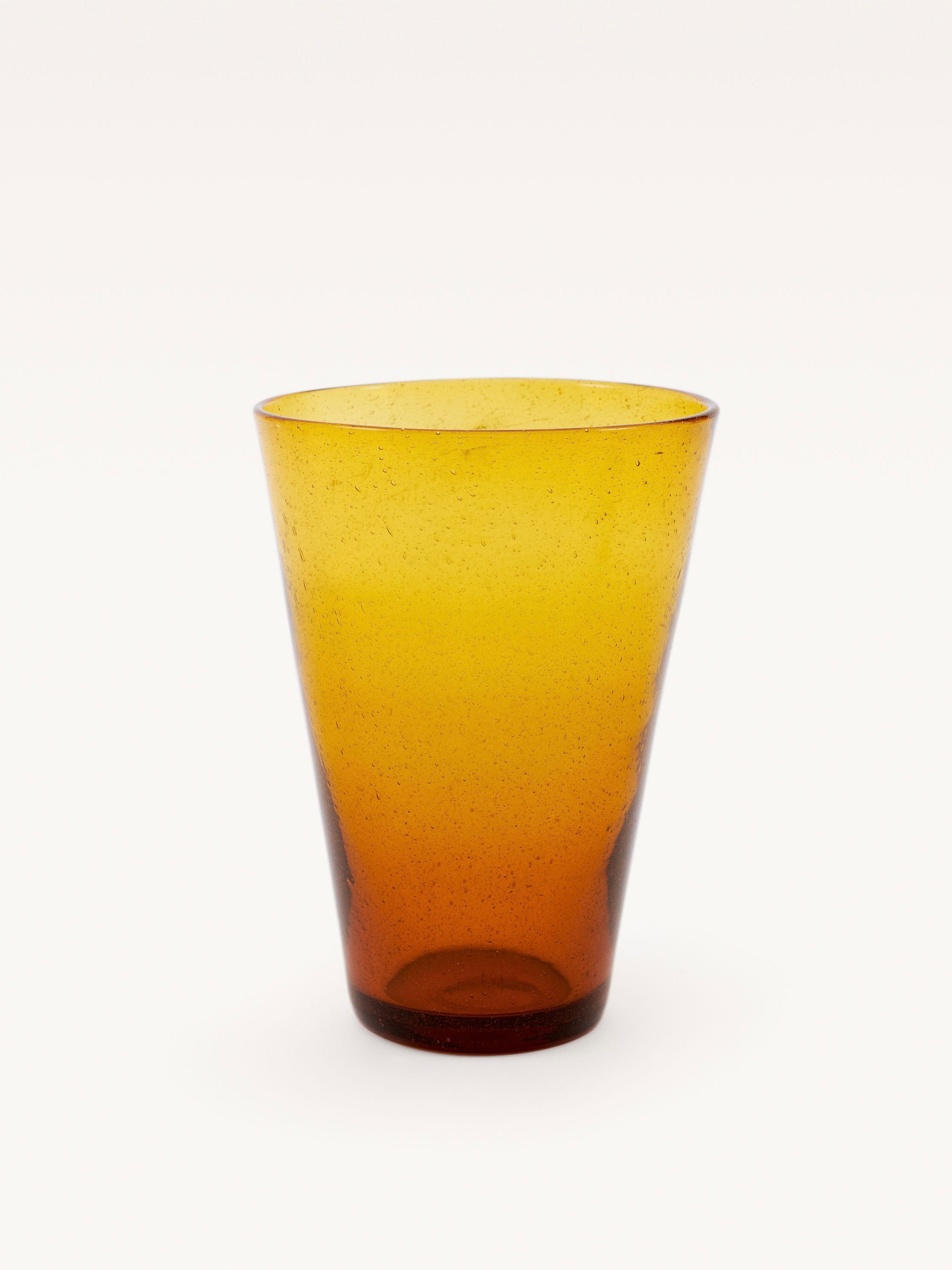 Large Amber Glass Vase