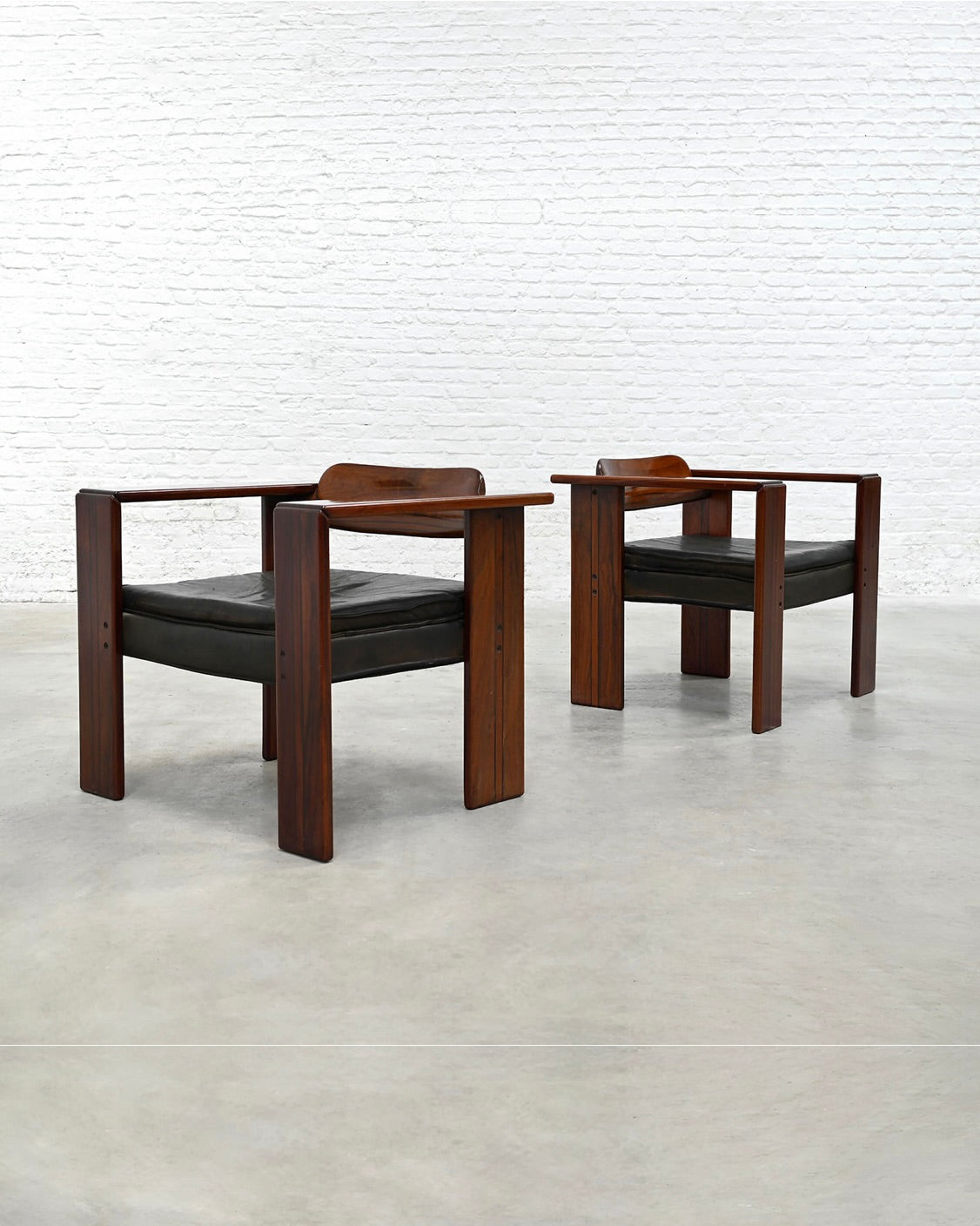 Tobia & Afra Scarpa Pair of Artona Lounge Chairs for Maxalto, Italy, 1970s