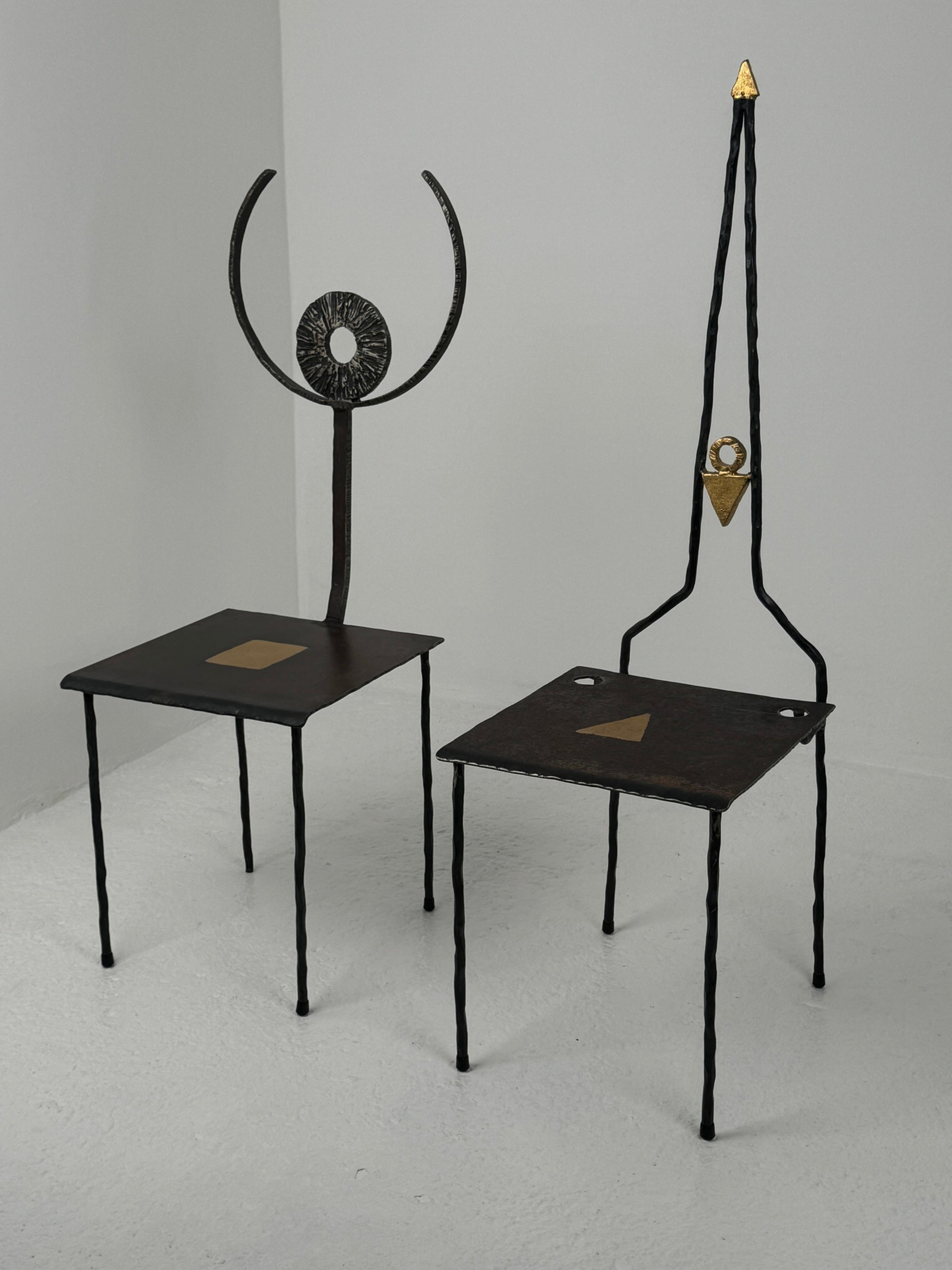 Pair of Chairs by Jean-Jacques Argueyrolles