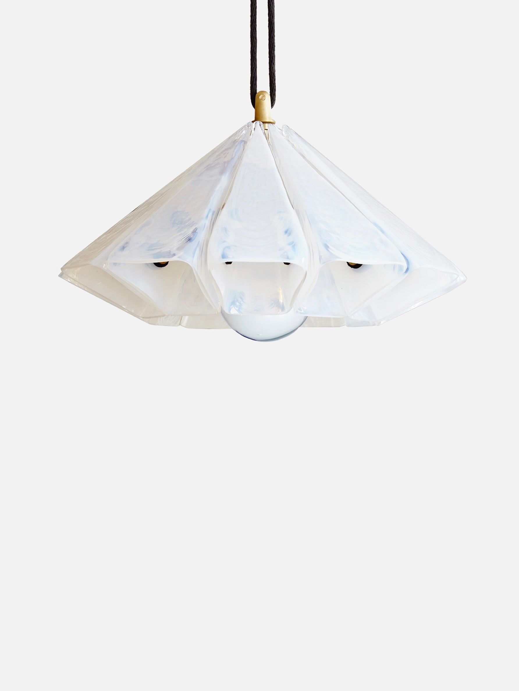 Sirius Opal Glass Trapezoid Shaped Blown Glass Pendant Light