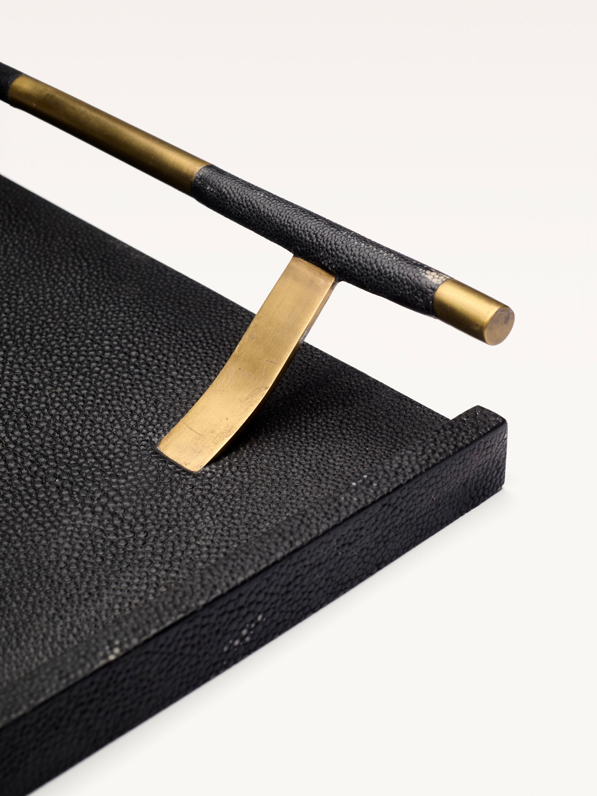 Black Shagreen Tray
