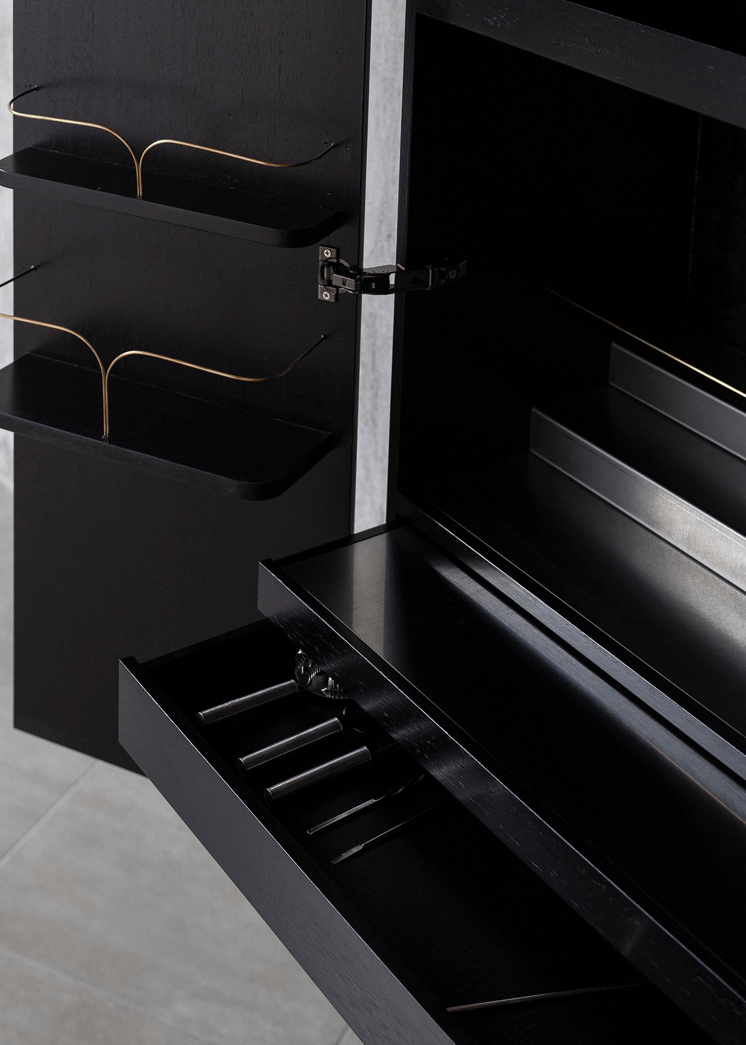 'PERFIDIA 01' Bar Cabinet in Solid Wood