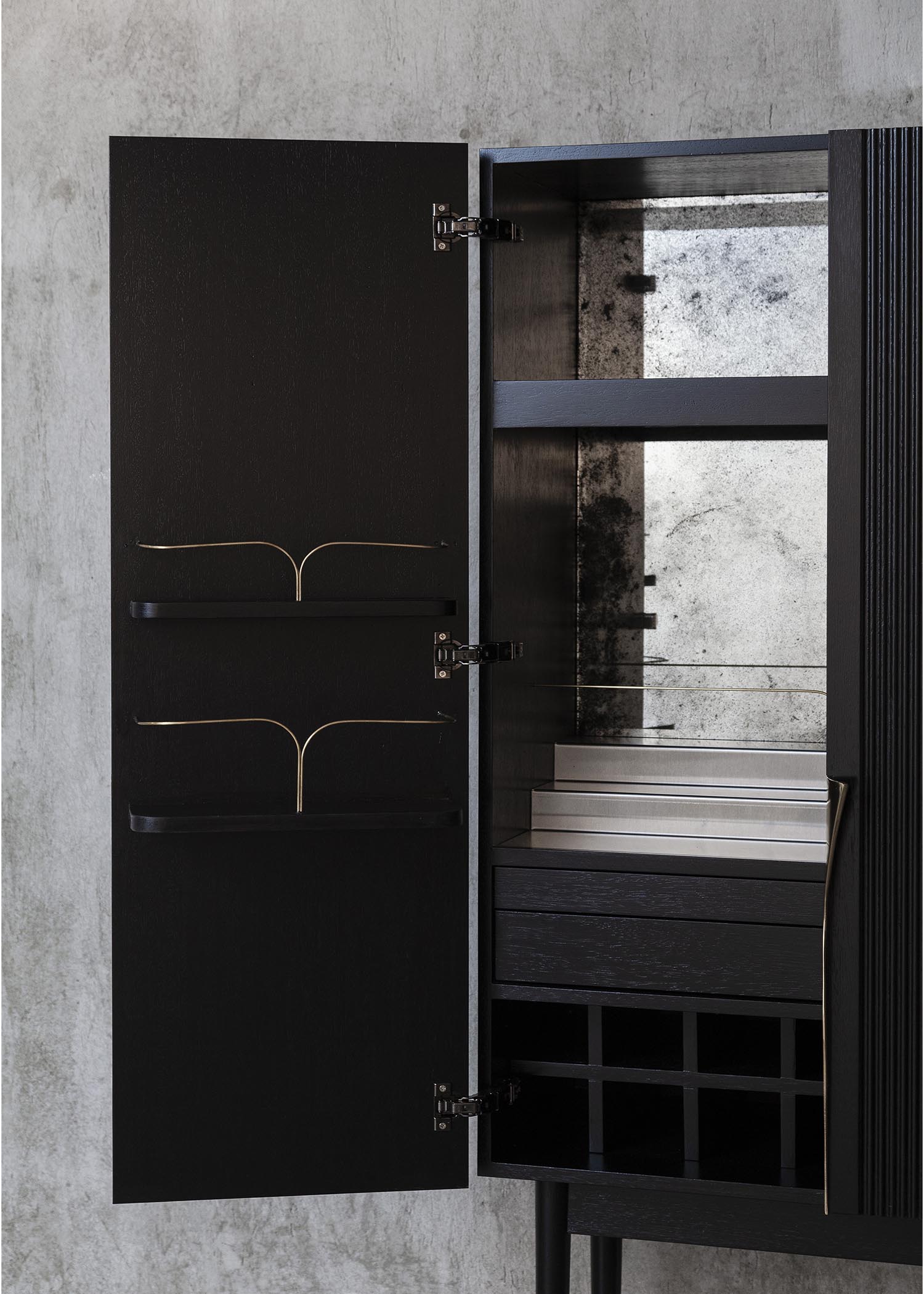 'PERFIDIA 01' Bar Cabinet in Solid Wood
