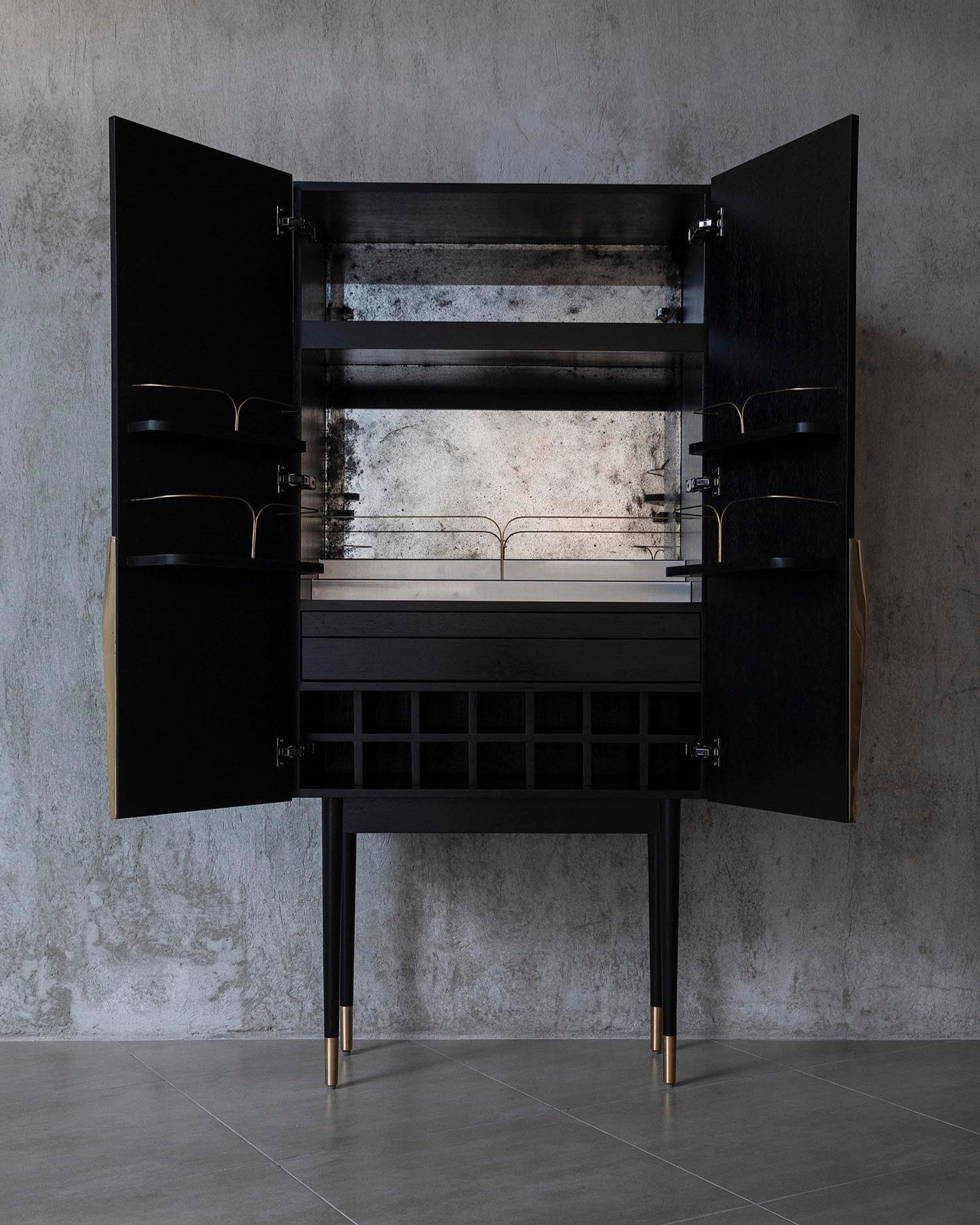'PERFIDIA 01' Bar Cabinet in Solid Wood
