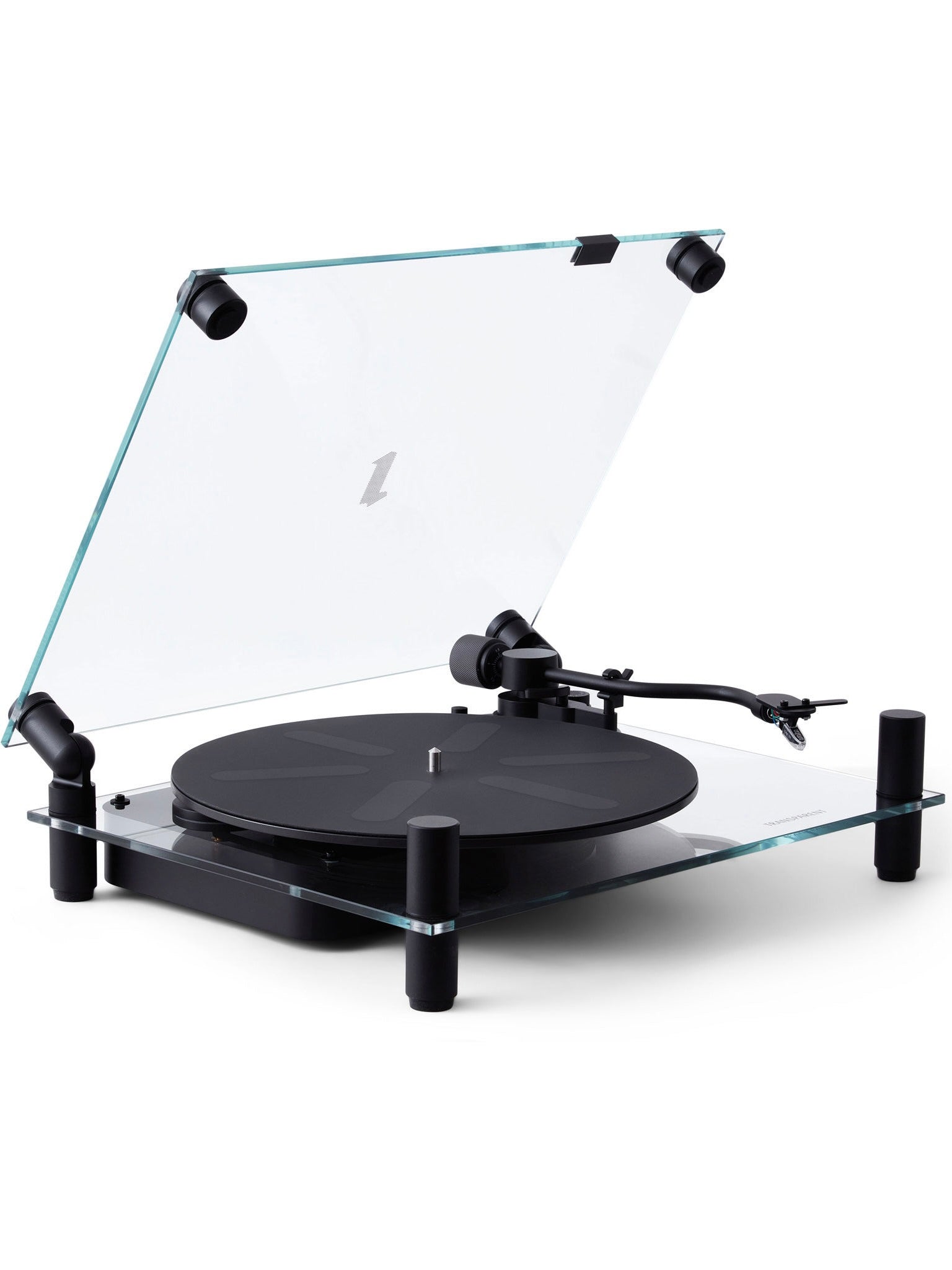 Transparent Turntable Black - Bluetooth
