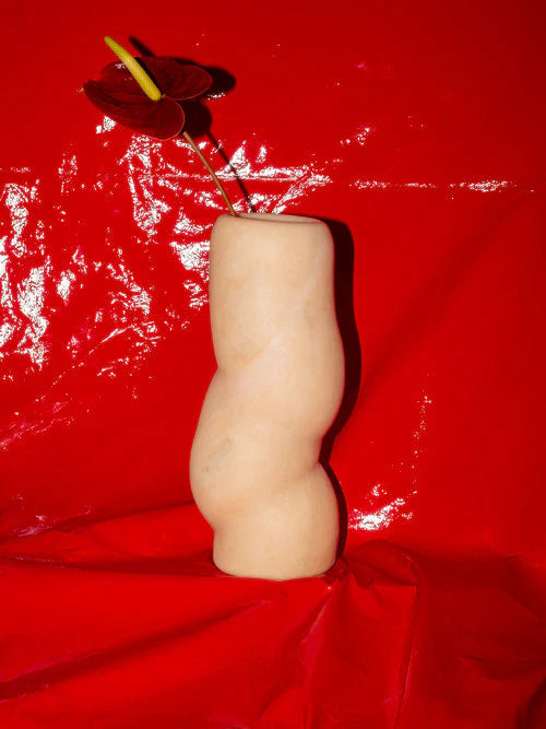 Fatroll Portugal Pink Marble Vase by Bloc Studios | The Oblist — handcrafted pink marble