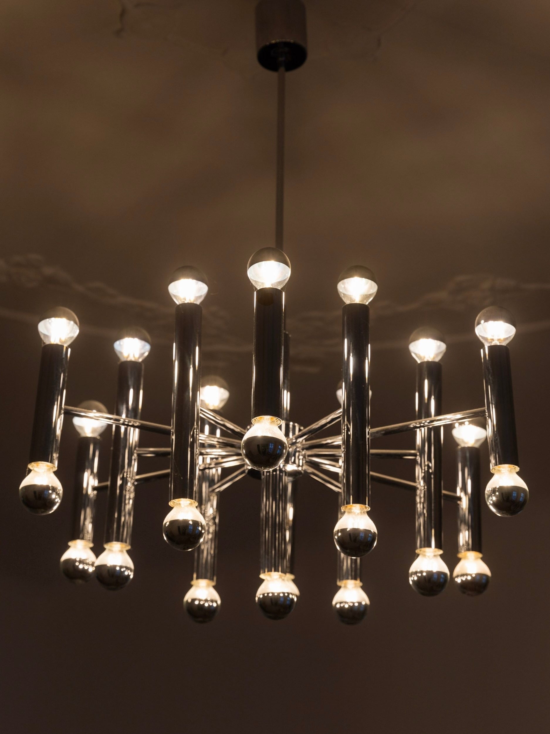 Gaetano Sciolari for Boulanger Chrome Ceiling lamp
