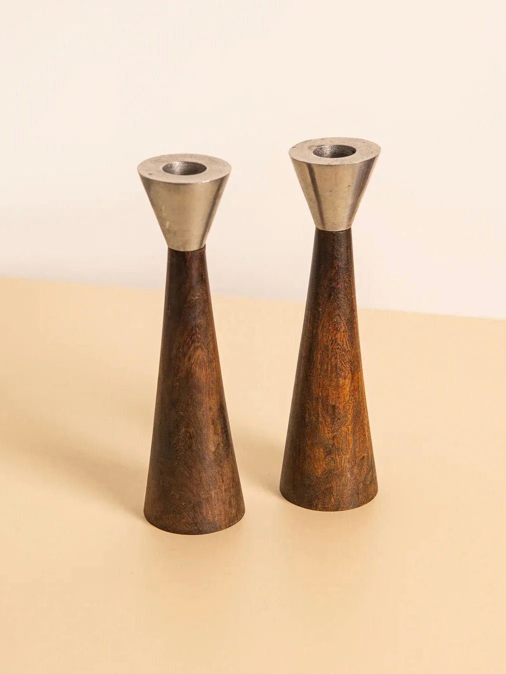 Pair of Brutalist Candleholders 60's