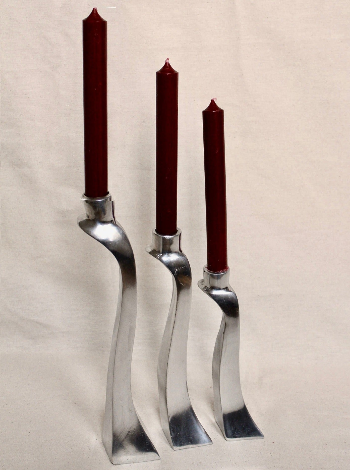 Set of 3 Cobra Candleholders