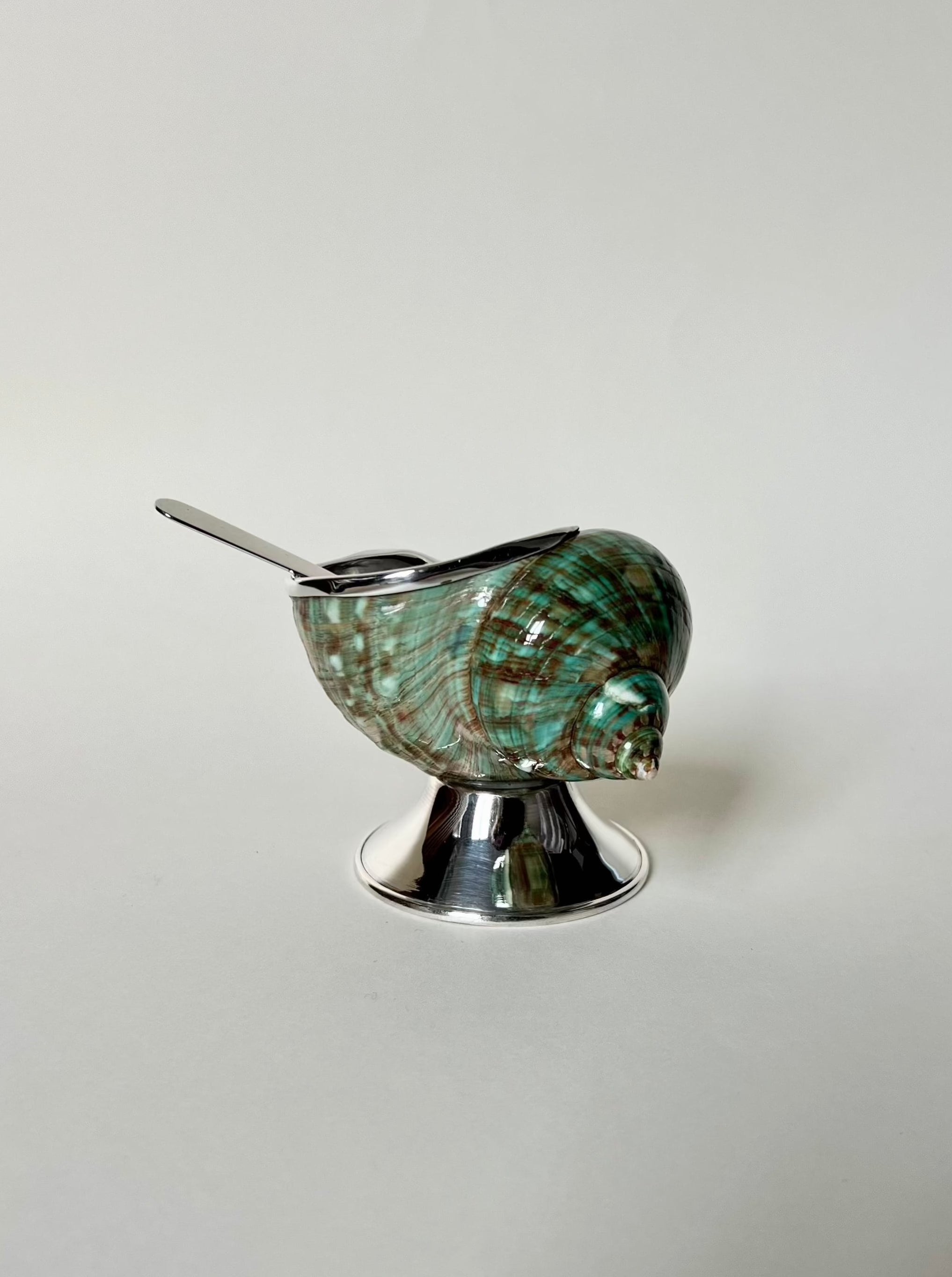 Handcrafted Jade Shell Sugar Bowl made of natural, sustainable materials for kitchen use