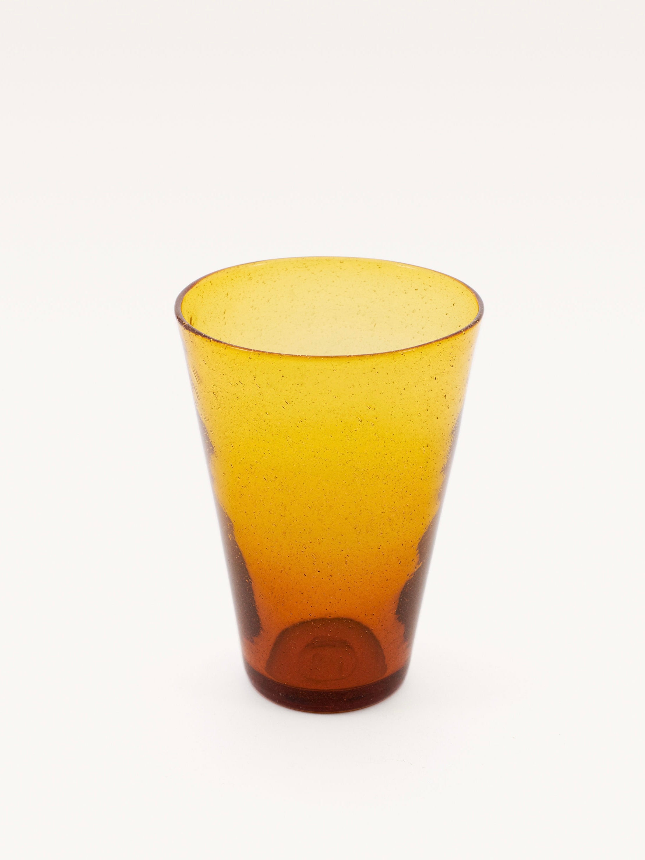 Large Amber Glass Vase