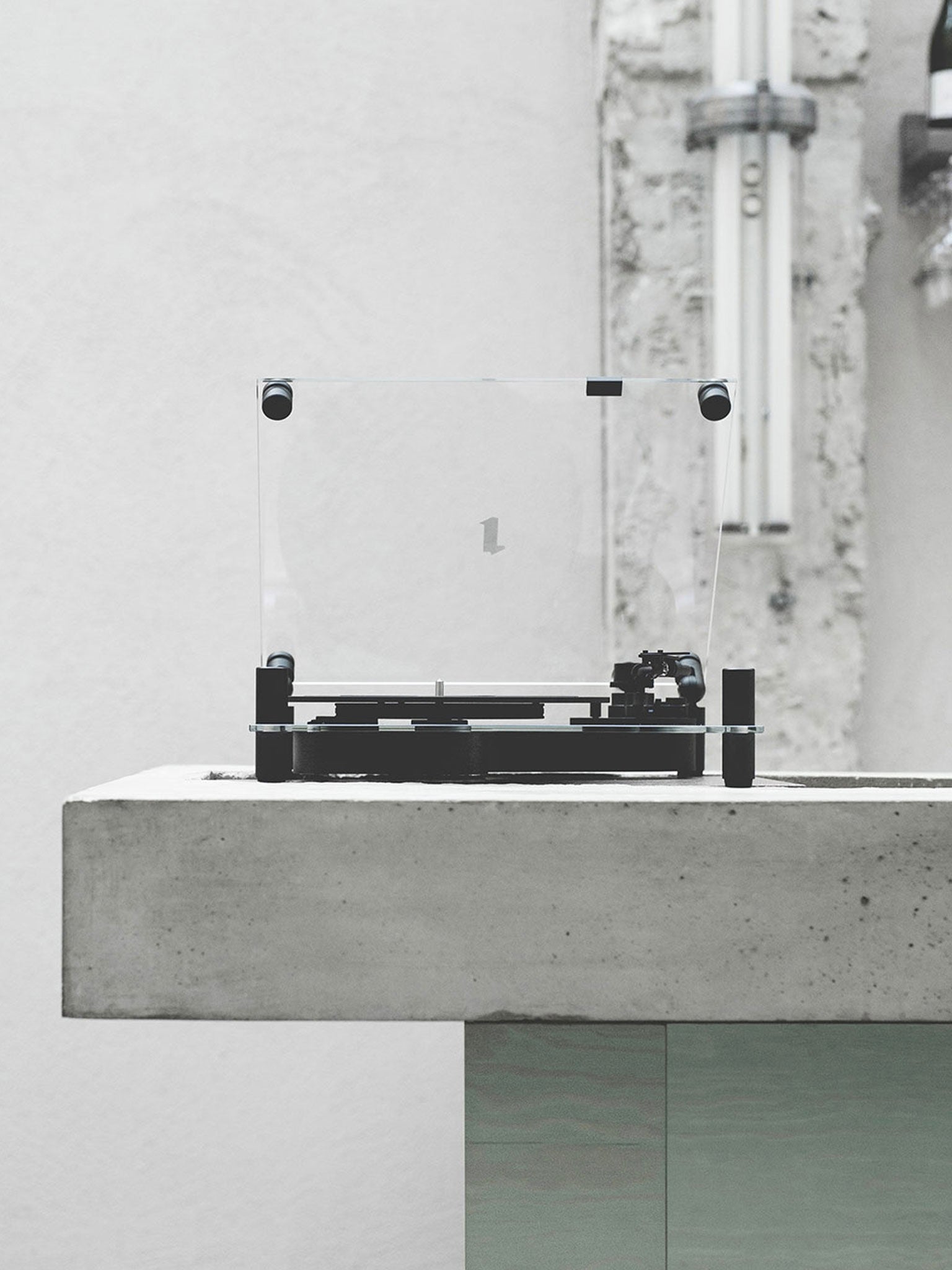 Transparent Turntable Black - Bluetooth