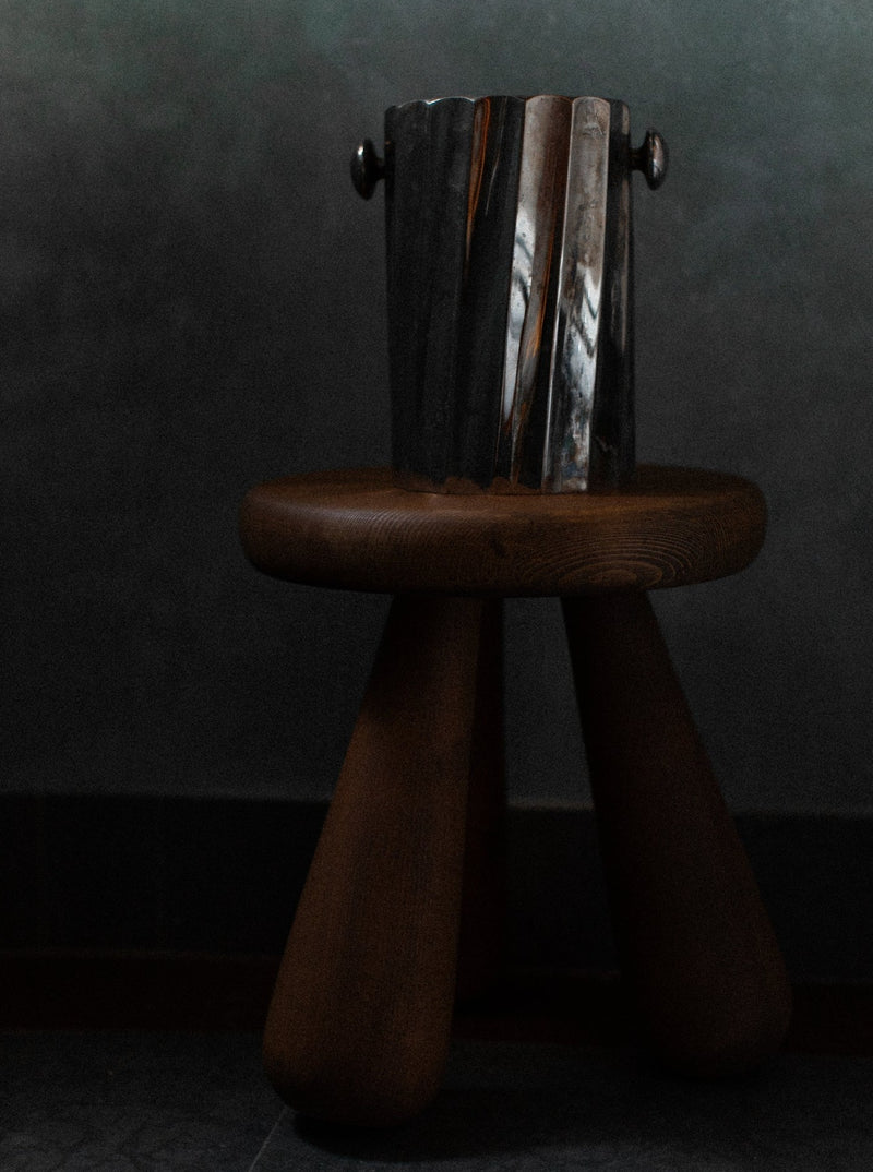 Handcrafted vintage wine-cooler with a rustic, weathered finish