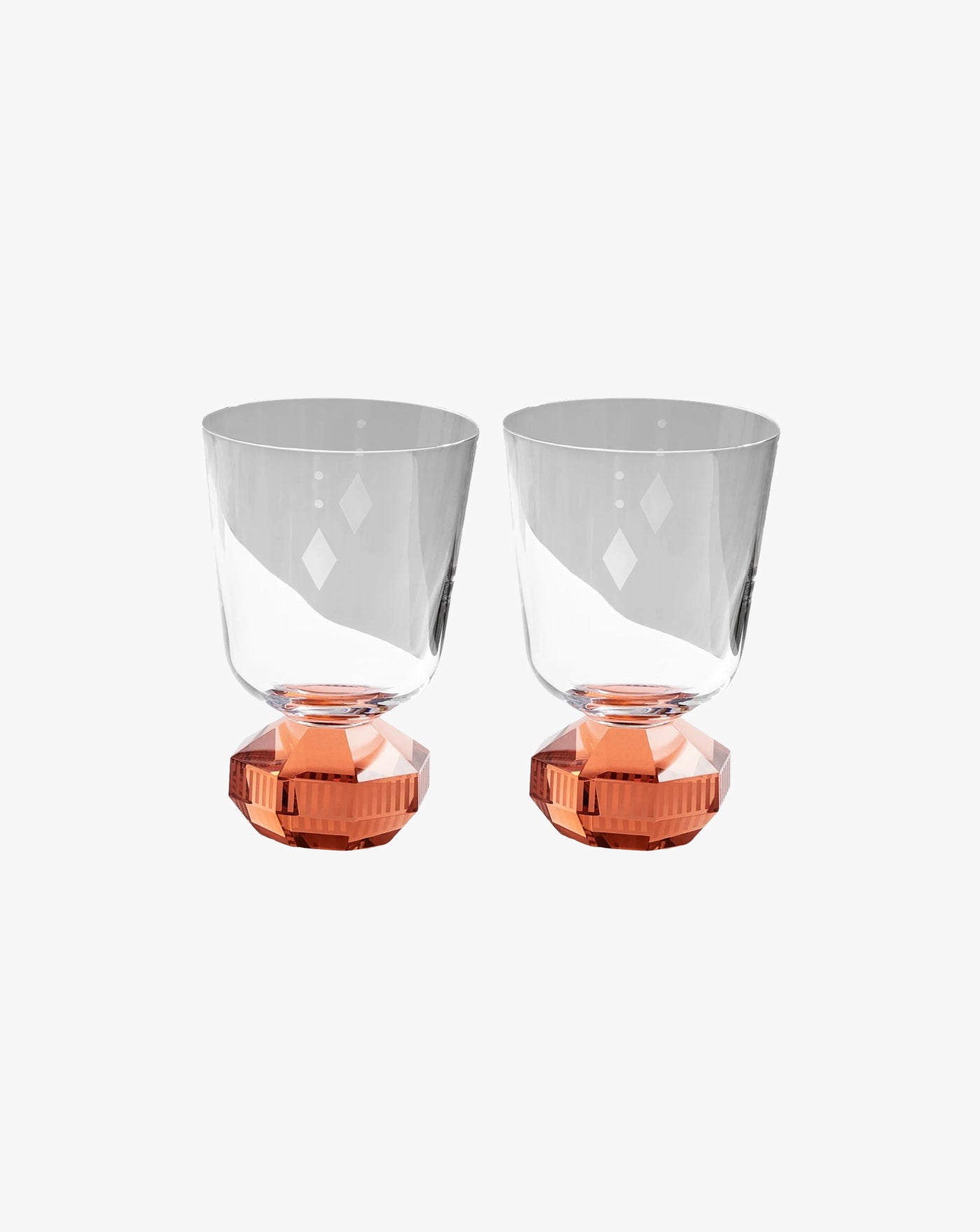 Drinkware Sets Pair of Chelsea Short Crystal Glasses Clear/Rouge Reflections Copenhagen
