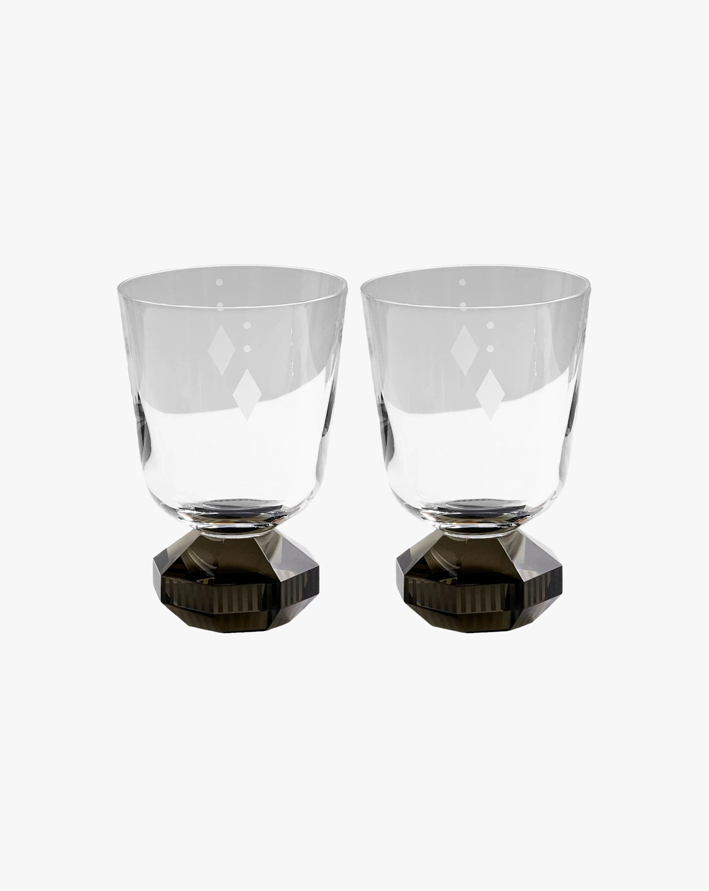 Drinkware Sets Pair of Chelsea Short Crystal Glasses Clear/Grey Reflections Copenhagen