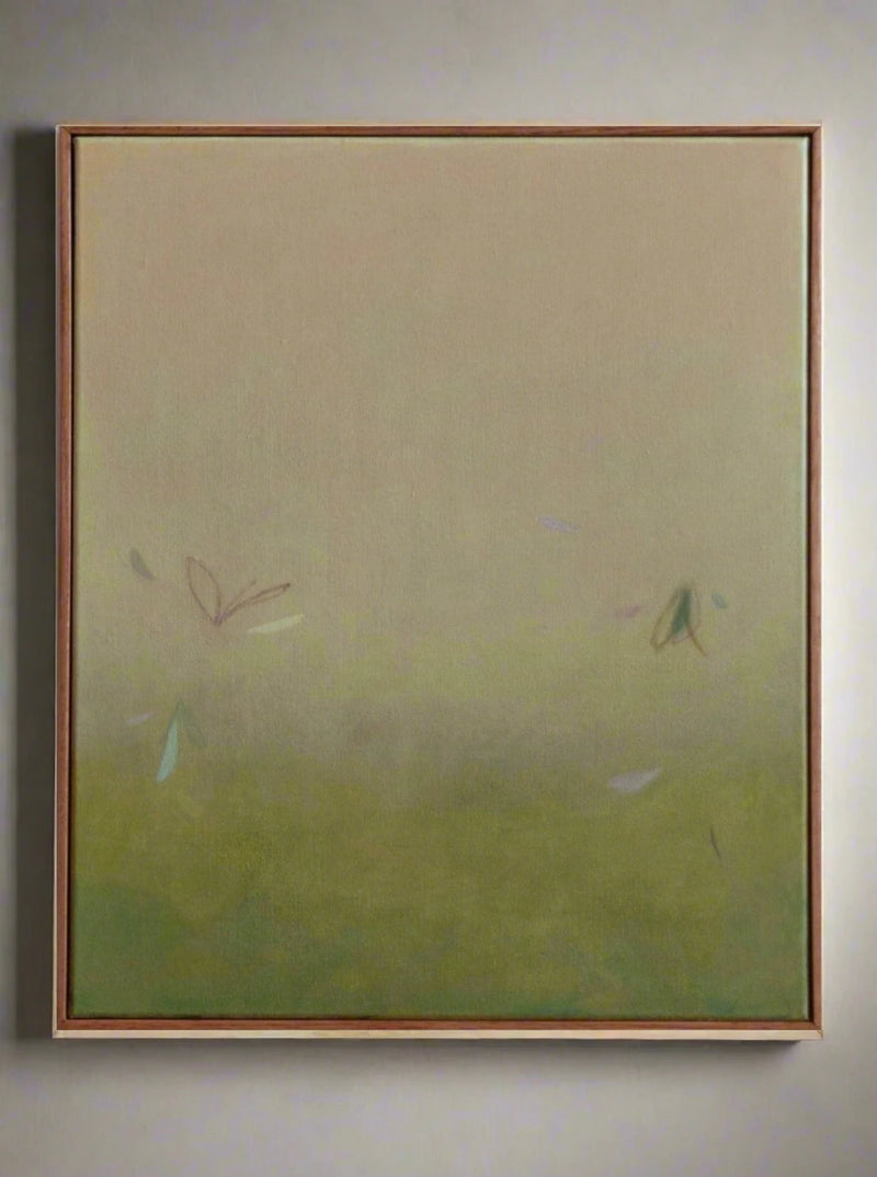 Seabeds #3 - Acrylic on Canvas painting featuring vibrant blue and green hues