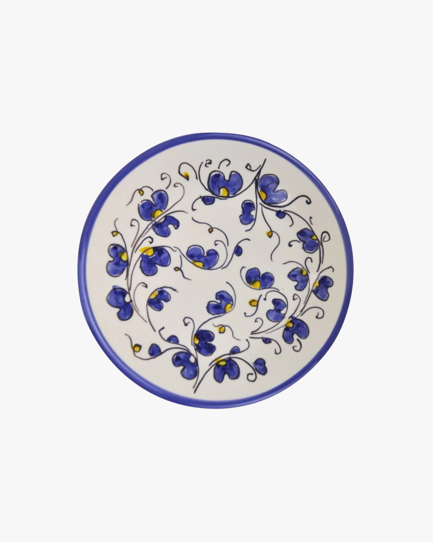 Blue Italian Ceramic Plate, Cagliari Pattern