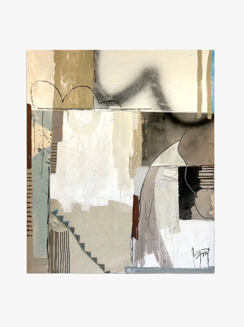 Iceberg - Collage on Canvas with serene ocean and icy peaks