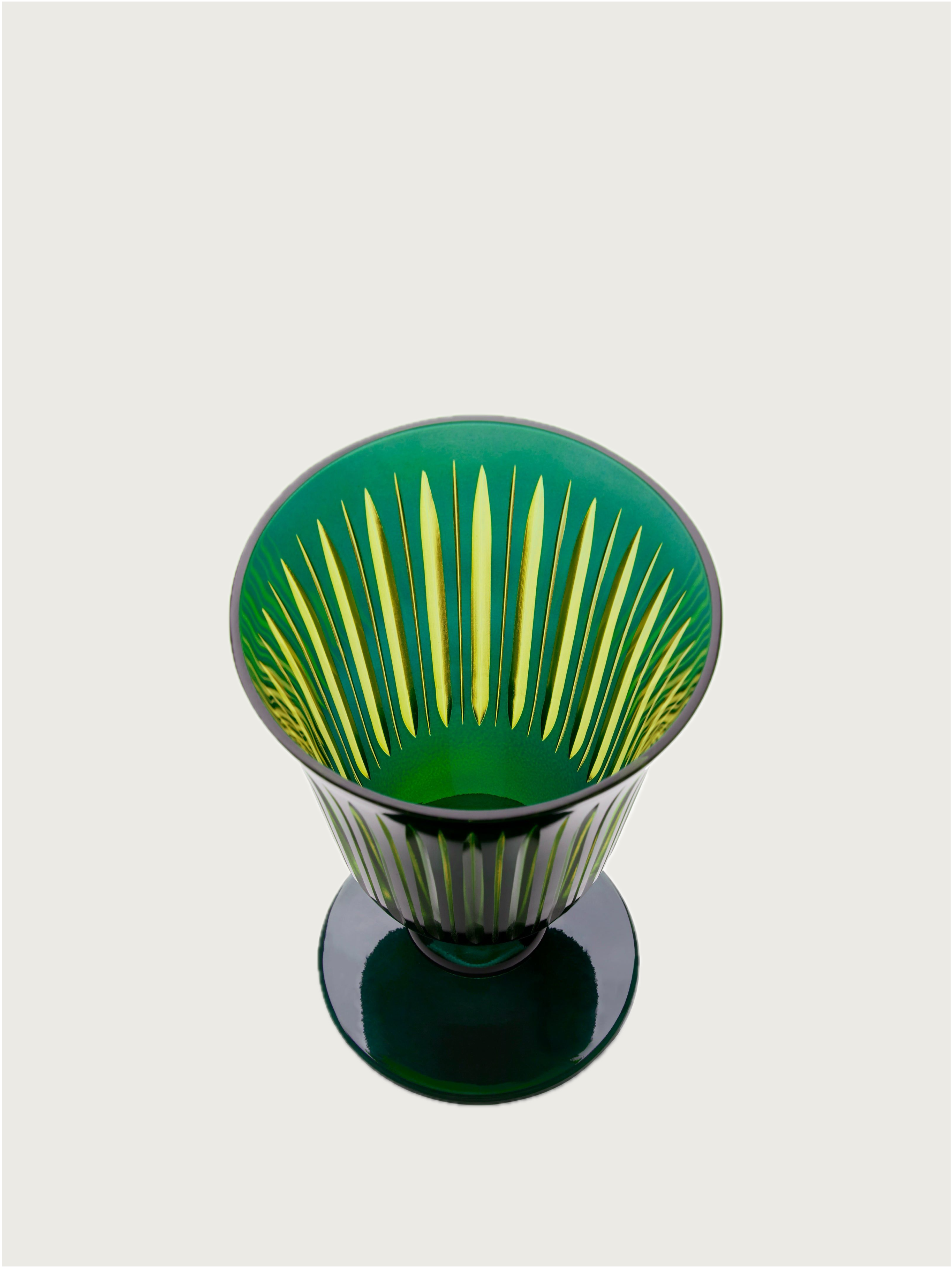 Set of 4 Prism Wine Glasses-Green