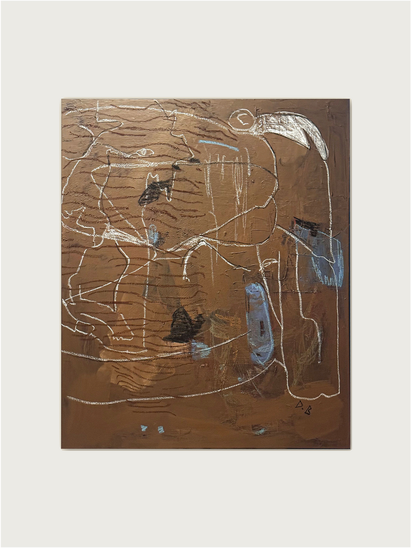 The colour of quiet' Painting by Dovile Bernotaite | The Oblist — contemporary brown tones