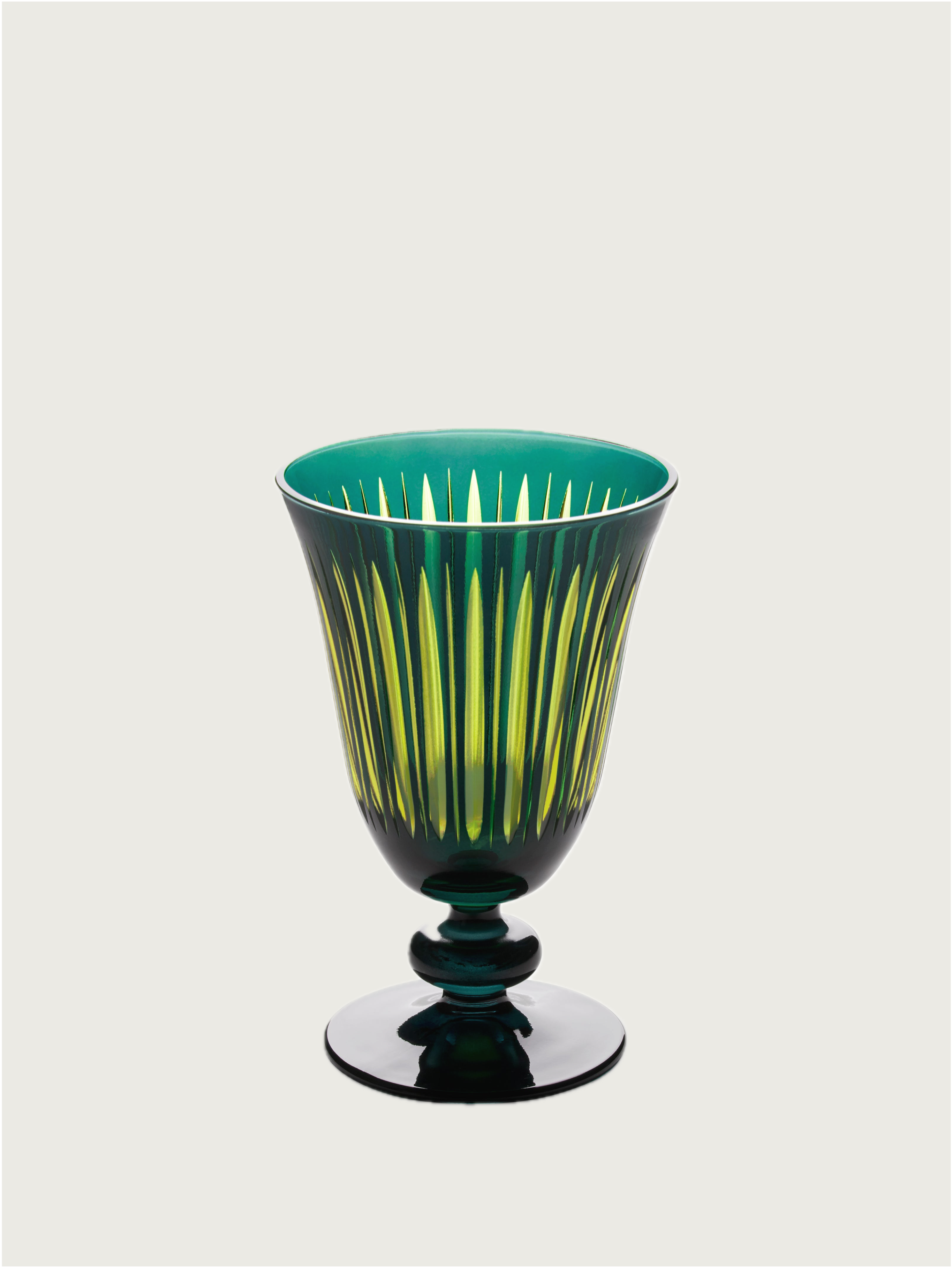 Set of 4 Prism Wine Glasses-Green