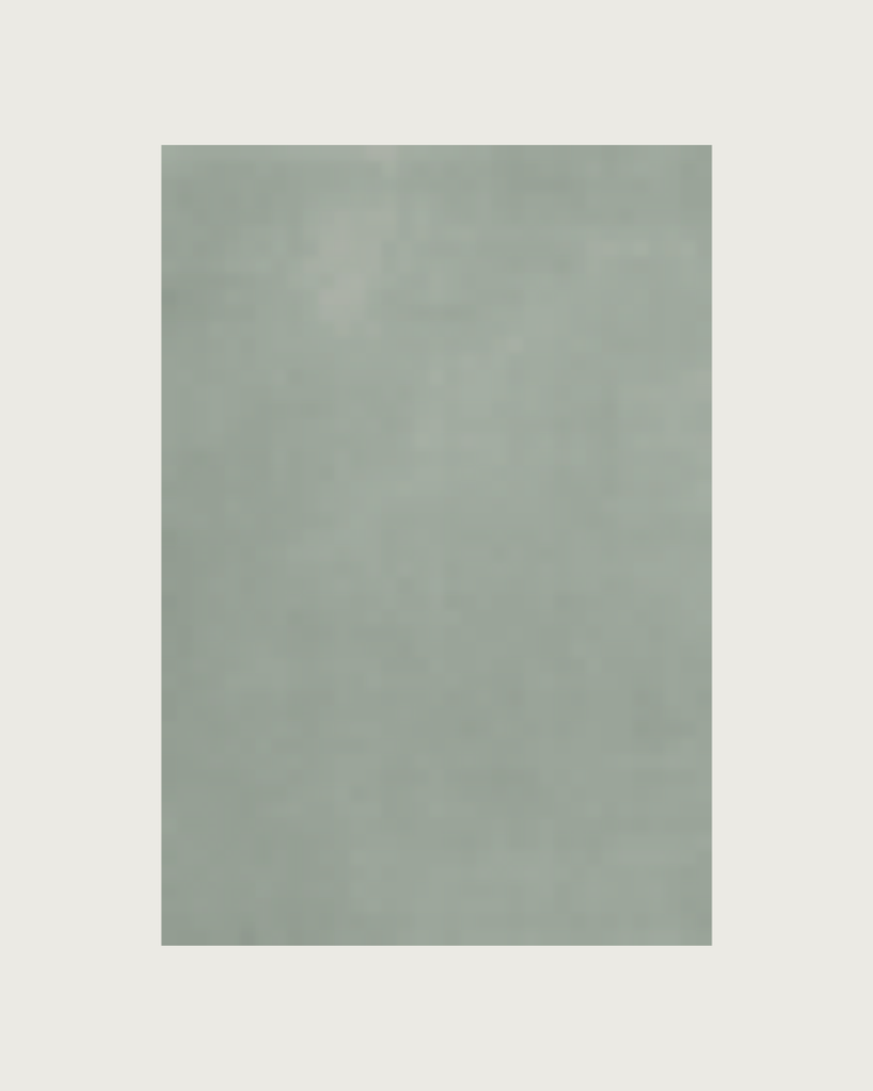 'Solid Wool' Handwoven Rug, Sage