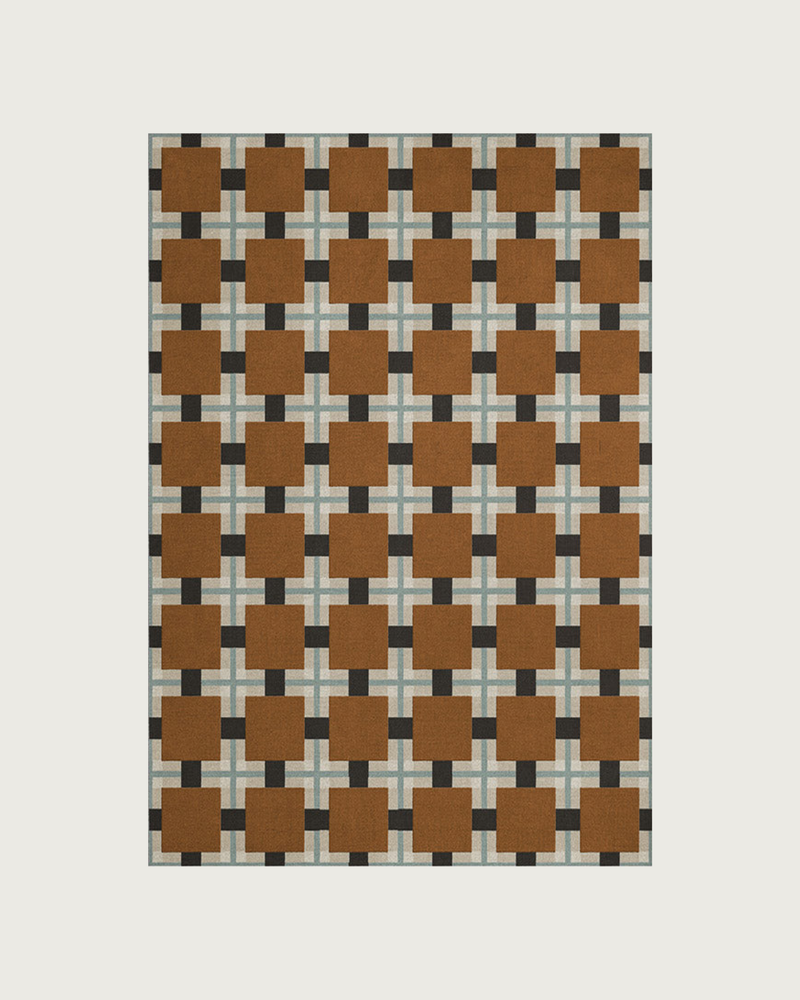 'Ochre Fields' Handmade Wool Rug by Evelina Kroon