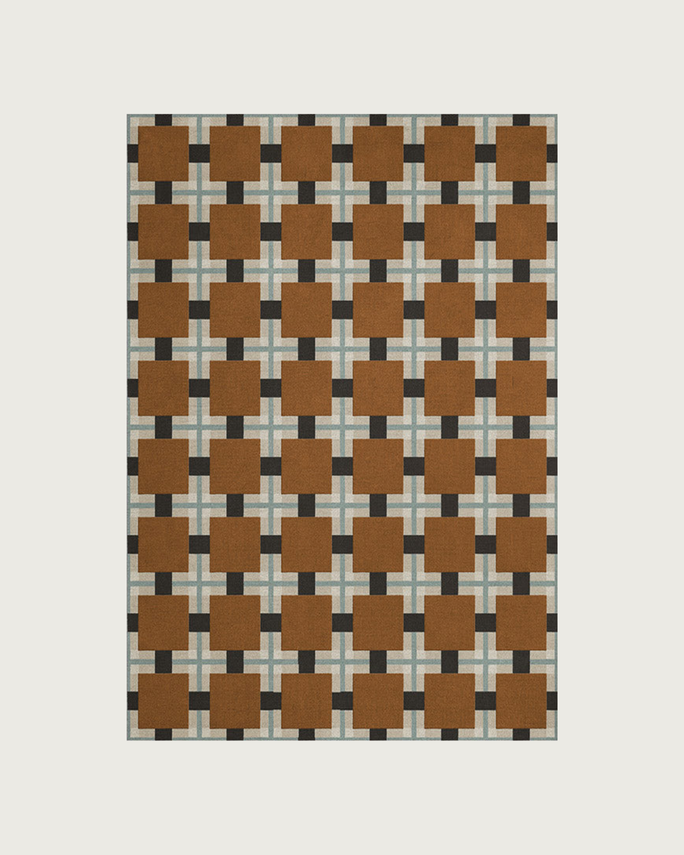 'Ochre Fields' Handmade Wool Rug by Evelina Kroon