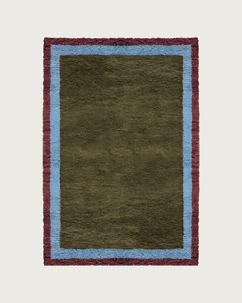 'Shaggy' Handwoven Rug in New Zealand Wool, Edge Eden