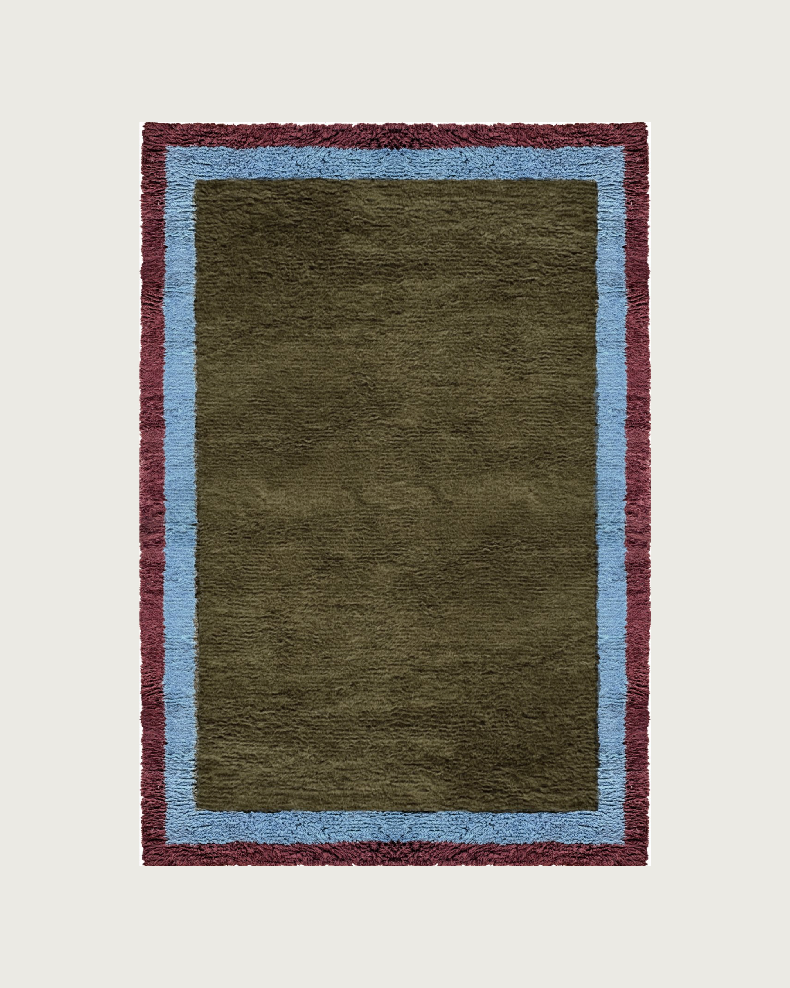 'Shaggy' Handwoven Rug in New Zealand Wool, Edge Eden