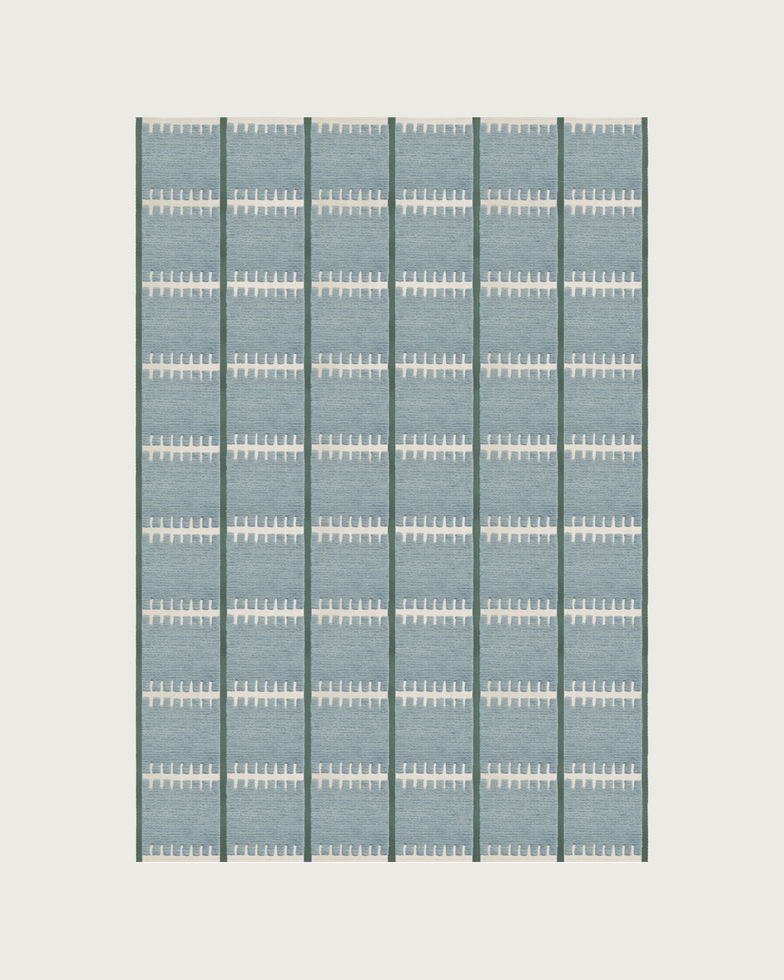 Tapis tissé à la main 'Lilly' en laine de Nouvelle-Zélande, bleu