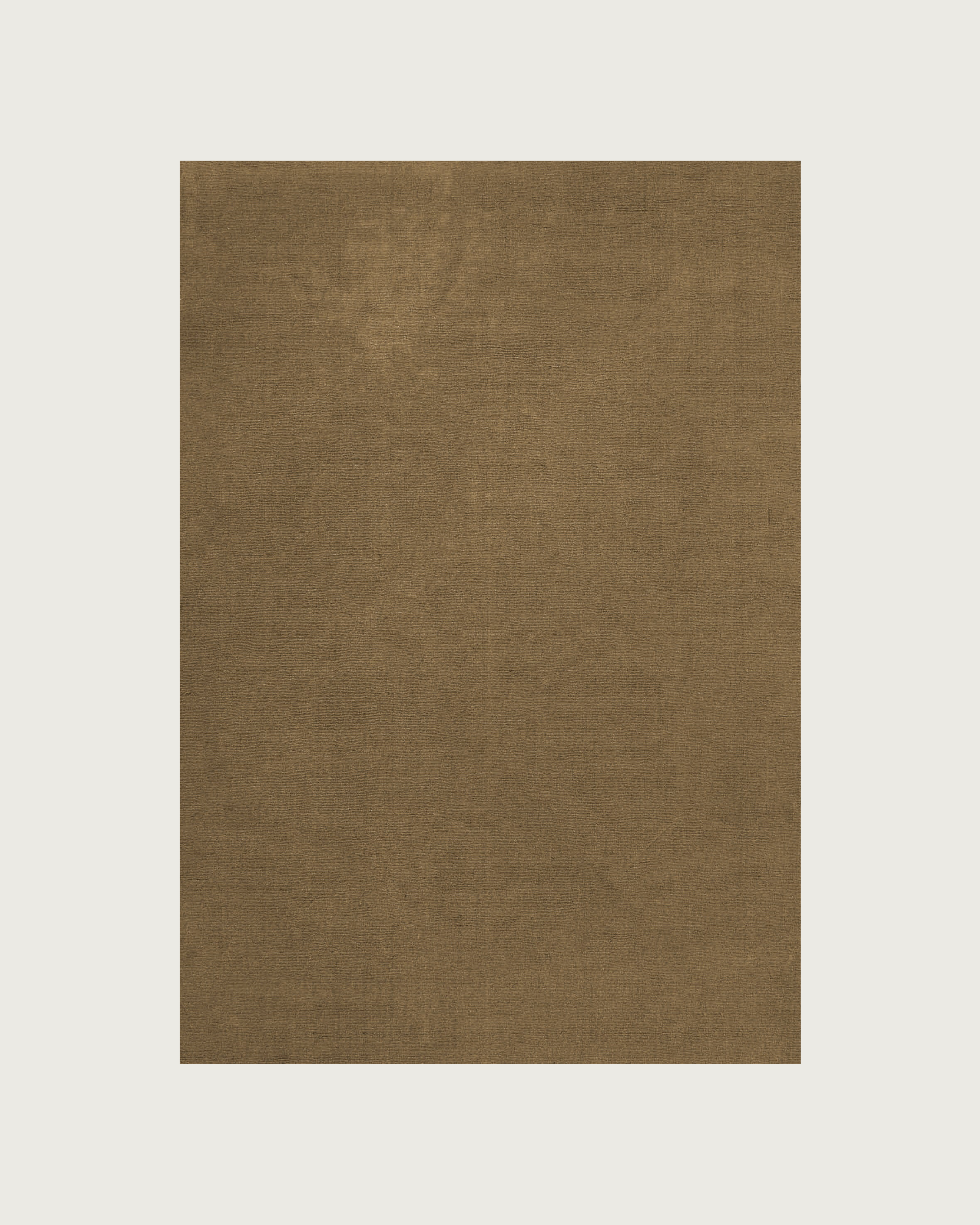 'Solid Wool' Handwoven Rug, Green Umber