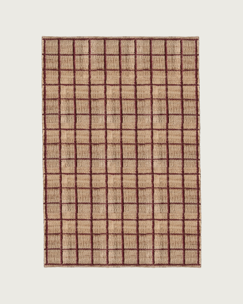 'Strata' Braided Jute Rug, Burgundy