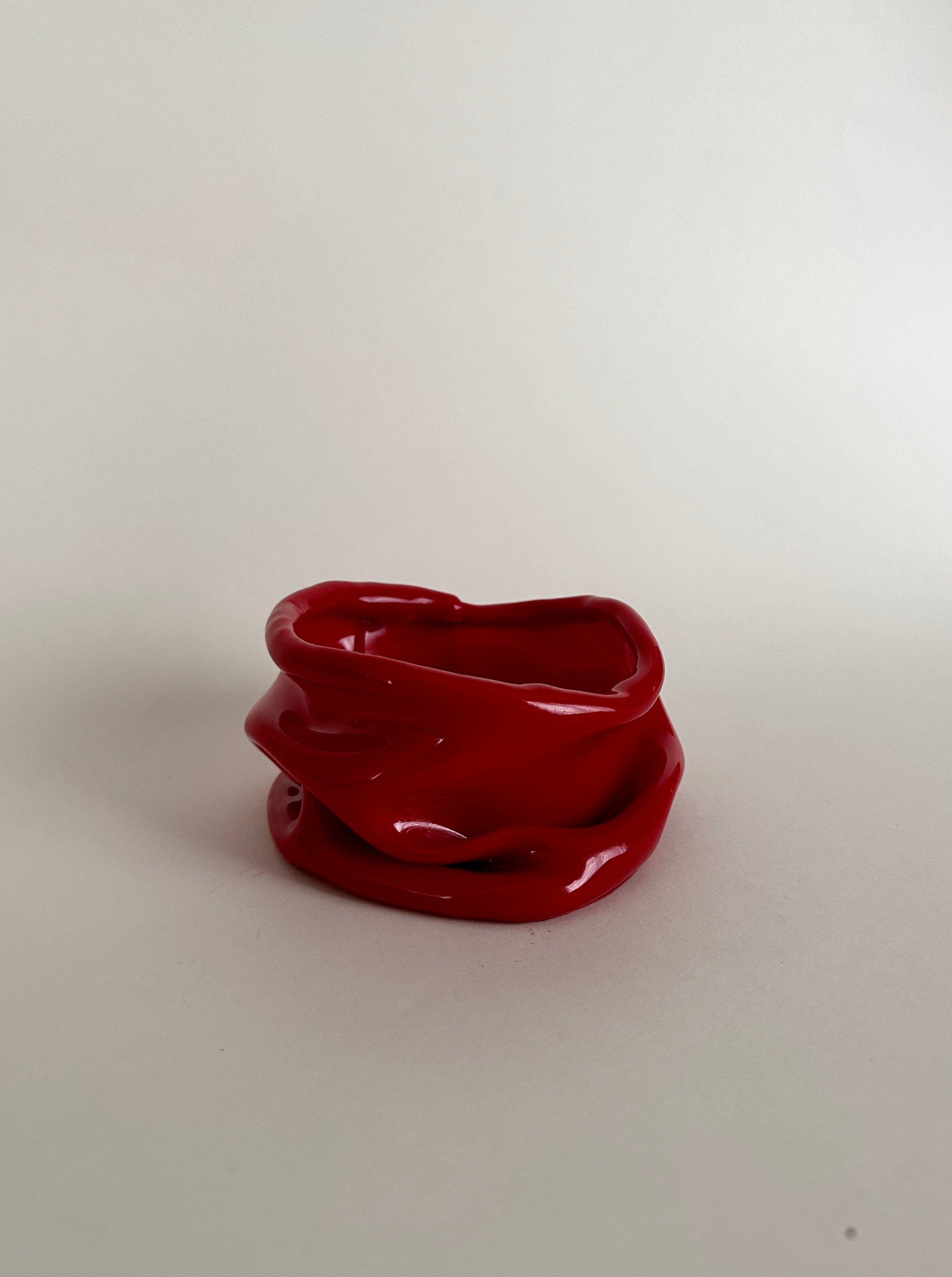 Small Iris Ashtray In Red