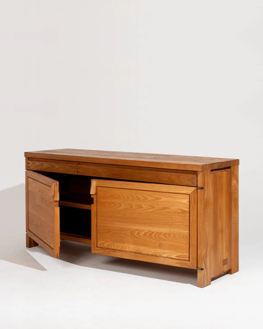 Pierre Chapo R08 Sideboard in Solid Elm Wood, France 1960s