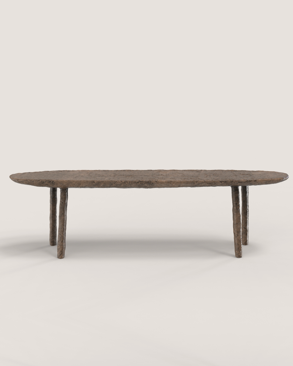 COMMA V2 Bench in Cast Bronze with Patina