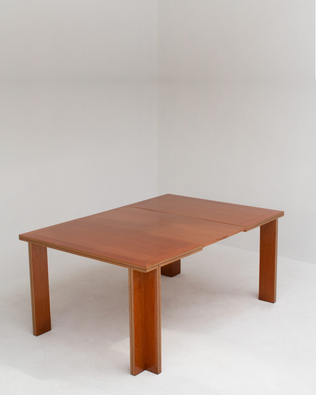 Vintage Dining Table Set with Armchairs