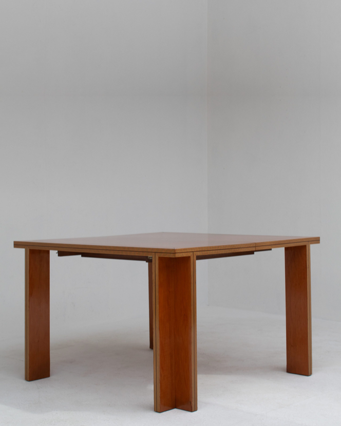 Vintage Dining Table Set with Armchairs