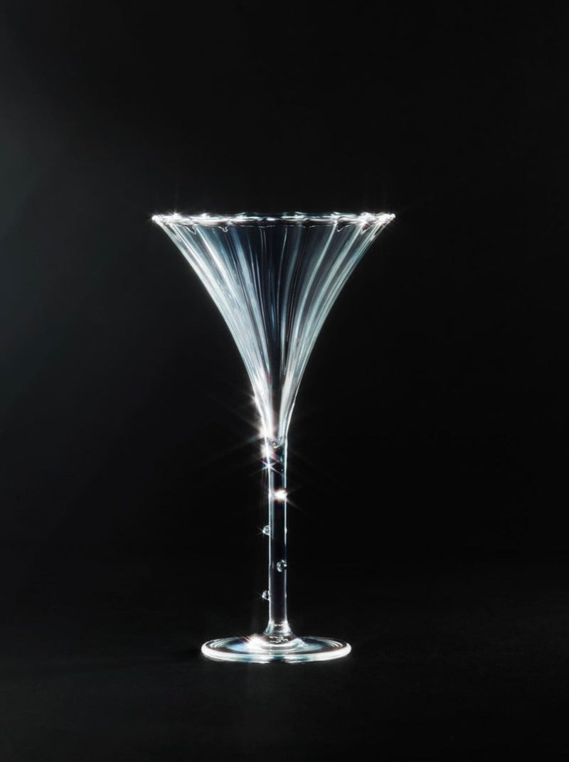 Trumpet aperitif glass – fluted borosilicate by Sophie Lou Jacobsen