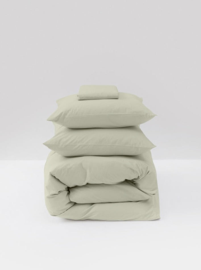 bedding Washed Cotton Percale Bed Set In Sage MOST